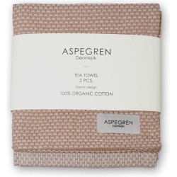Aspegren Theedoek Waffle Latte 70 x 50 cm - 2 Stuks