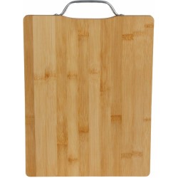 Bamboe houten snijplank/serveerplank met handvat L33 x B25 cm - Snijplanken van hout