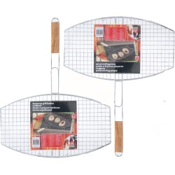 2x stuks barbecue braadrooster ovaal 45 x 25 cm - Grill rooster - BBQ accessoires en toebehoren