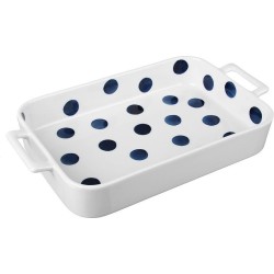 Millimi Keramische Ovenschaal -31 x 17,5 cm - Wit met Zwart