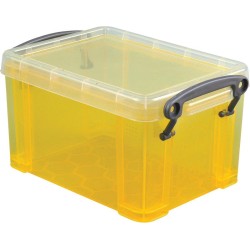 Really Useful Box 07 liter transparant geel