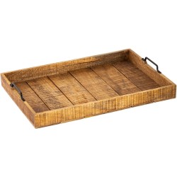 SVJ Plateau Rechthoekig - 39 x 57 x 8 cm - Hout - Bruin