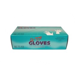 Latex wegwerp handschoenen gepoederd blauw 100x maat S