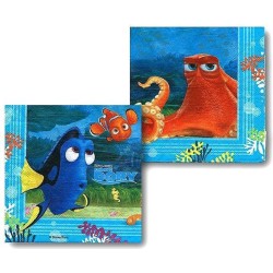 Finding Dory servetten (16 stuks) 33x33cm papieren 2laags verjaardagsaankleding versiering verjaardag