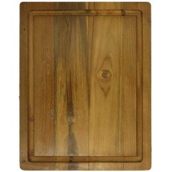 Snijplank naturel met groef - 60x40x3 - Naturel - Oud Teakhout