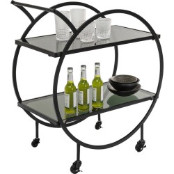 Kare Design Bartrolley Tafel Loft Zwart