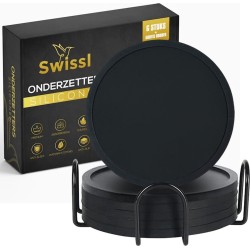 Onderzetters voor glazen Swissl – anti slip Siliconen – 6 stuks