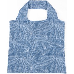 opvouwbare tas Blauw Blad - gemaakt van gerecyclede plastic flessen
