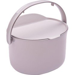 Skaza Organko Daily GFT-afvalbak 3,3L met deksel en handvat voor in de keuken | Met één hand te openen | Na consumptie gerecyclede plastic afvalbak - lichtgrijs