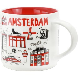 BAAS&BINK - EUROTOUR SERIES - AMSTERDAM MOK - EUROTOUR SERIES - ARNHEM MOK - 440 ML - MUG - MOKKEN - GROTE MOK - MOK XL - KOFFIEMOK - KOFFIEMOKKEN - THEEMOK - THEEMOKKEN - KOFFIE - THEE - MELK -  DRINKEN - DRANK - 0,44L