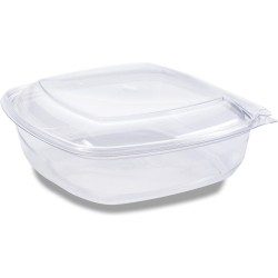 75 Stuks x Plus Pack rPET (Gerecycled PET) Saladebak 750 ml Transparant Met Deksel -  Transparant Bakje - Gerecycled Bakje - Transparant Bakjes - Saladebakjes Met Deksel - 750 cc Bakjes - 750cc Bakjes - Recycled Salad Box