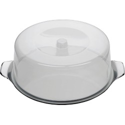 Taartstolp rvs plateau  30 cm, H: 11 cm