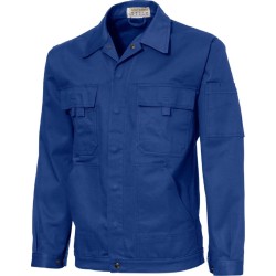 Ultimate Workwear - Standaard werkjas/jack (battledress) KREMS - 100% katoen 320gr/m2 - extra stevig - Blauw (Kobalt/Royal Blue)