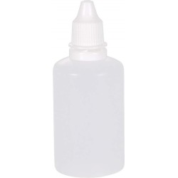 Druppelflesjes 50ml 50stuks incl. 2 gratis trechters - oogdruppelflesje - druppelaar - hervulbaar - PET/LDPE kunststof