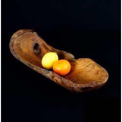 Houten fruitschaal - Dorito 50cm - gemaakt van gecertifeerd teak wortelhout.