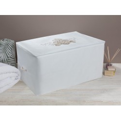 Livetti Kant Damast Opbergzak Opbergtas Storage Bag 74x46x46 cm Wit