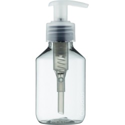 Lege plastic fles 100 ml PET transparant - met transparante pomp - set van 10 stuks - Navulbaar - Leeg