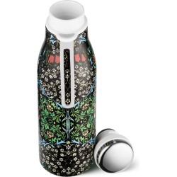 Ecoffee Cup Blackthorn - Warm/Koud Dubbelwandig Thermosfles - 500 ml - William Morris - Zwart