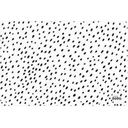 4x Lola Placemat Spot on Black- 30x45cm - onderlegger - tafeldecoratie -tafel dekken - stippen zwart