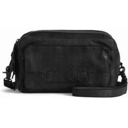 Lederen Crossbody bag Stavanger zwart - MUUD