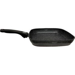 NeuMann grillpan met afneembare handgreep en schenktuit - inductie - Ø 28 x 4,5 cm