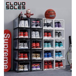 Cloud Soles® Stack Up Box Zwart - Transparante schoenendoos - Schoenenbox - Schoenenopbergers - Opstapelbaar