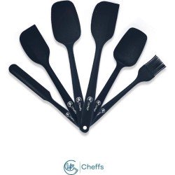 Cheffs® 6-delige Spatelset – Pannenlikker – Vaatwasserbestendig – Pottenlikker – Hittebestendig