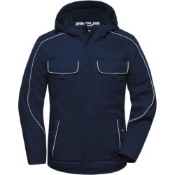 James & Nicholson Solid softshell winterjack JN886 - Marine - M