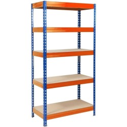 Mammut Stellingkast - Opbergrek - Blauw-Oranje - 180 x 90 x 45 cm