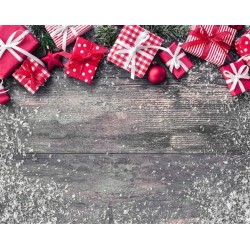 Kerst Placemat vinyl | Vergrijsd hout