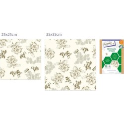 Bijenwasdoeken Set - Medium en Large - Flower print                        - Flower