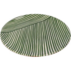 Casa Cubista  - Dinerbord met criss-cross patroon donkergroen 27cm - Dinerborden