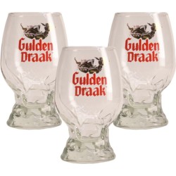 Gulden Draak Drakenei Bierglas - 33cl (Set van 3) - Origineel glas van de brouwerij - Nieuw