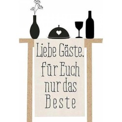 Servetten - Liebe Gäste - 40 stuks - 33 X 33 Cm