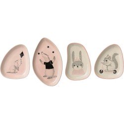 Bloomingville Mollie bordjes (4 stuks) - roze