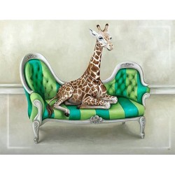 Koelkastmagneet Wildlife at Leisure: Giraffe - WhimsicalCollection - 8 x 6 cm - Afrika - Wilde dieren -  Gemaakt in Zuid Afrika