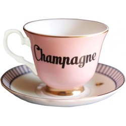 Yvonne Ellen - British serie - Champagne Theekop & bordje - Bone China