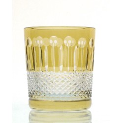 Kristallen whiskeyglazen  - Whiskyglas CHRISTINE - light olive - set van 2 glazen - gekleurd kristal