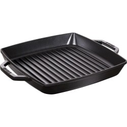 Staub - Grillpan 2 handgrepen 28x28cm zwart