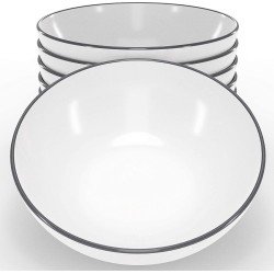 Pure Living Mueslikommen 6-delig 15cm - 6 x soepkom klein Trendi Scandi Design - keramische kommen ideaal als soepkom, mueslikom, mueslischaal, dessertkom - serviesset