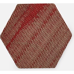 Bendl - Hexagon Onderzetters van Brandslang - Rood Canvas - 8 Stuks