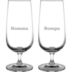 Bierglas op voet gegraveerd - 41cl - Bomma-Bompa