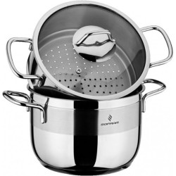 CousCous Pan | Stoompan | 26 CM - 8.3 Liter | 18/10 Chroomnikkel RVS + Gratis Schuurspons