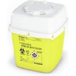 Careline medibox canule afvoercontainer - geel/wit - 2,4 liter