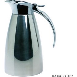 ISOLEERKAN LUXOR INH. 0,6L. HG. 19,2CM. RVS HOOGGEPOLIJST