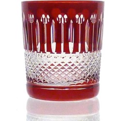 Kristallen whiskeyglazen  - Whiskyglas CHRISTINE - ruby - set van 2 glazen - gekleurd kristal