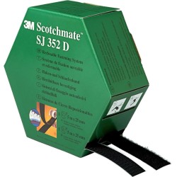 3M SJ 352D Scotchmate Klittenband Om vast te plakken Haak- en lusdeel (l x b) 5000 mm x 25.4 mm Zwart 1 paar