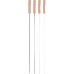 4x stuks Barbecue spiezen/vleespennen van metaal 40 cm - Barbecue benodigdheden - Spiezen/pennen voor vlees