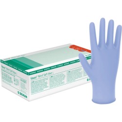 B. Braun Vasco Nitrile Soft - Wegwerphandschoenen - Medische handschoenen - Nitrile - Blauw - Premium kwaliteit - Poedervrij - Niet steriel - Latexvrij - Maat S - Doos van 200 stuks