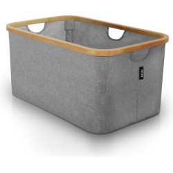 MIRI Opvouwbare Wasmand – Heupwasmand – Wasmanden – Opbergmand – Wasbox – 45L – Bamboe – Laundry Basket